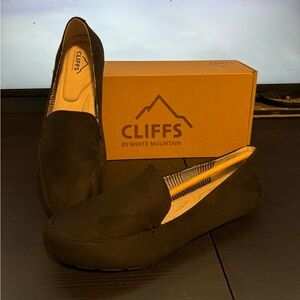 Cliffs Gallant Loafer Black Suedette Comfort Slip On Flats Women’s 9